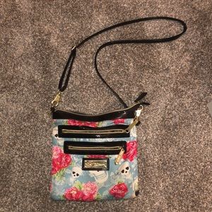Skull & Roses Betsy Johnson Satchel Purse